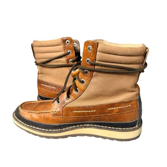 Men Sperry Top-Sider Leather and Canvas Duck Boots Size 10 main image 4